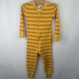 Size 3 (90): Hanna Andersson Yellow/Orange Striped 1pc PJs