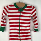 Size 18-24m (80): Hanna Andersson Green/Red/White Striped 1pc PJs