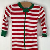 Size 18-24m (80): Hanna Andersson Green/Red/White Striped 1pc PJs
