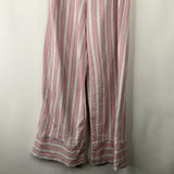 Size 9-10: Zara Pink/White/Blue Striped Drawstring Pants
