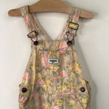 Size 3: Osh Kosh G'Gosh Tan Floral Overalls