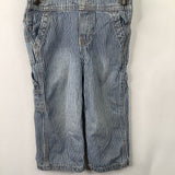 Size 2: Osh Kosh B'Gosh Blue/White Striped Overalls