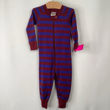 Size 12-18m (75): Hanna Andersson Blue/Red Striped 1pc PJs