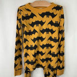 Size 8 (130): Hanna Andersson Yellow/Black Bats 2pc PJs
