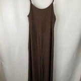 Size L: Brown Sparkly Tank Romper