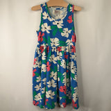 Size 6-7 (120): Hanna Andersson Blue/White Floral Tank Dress REDUCED