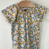 Size 6-12m (67): Hanna Andersson White/Multi Flowers Snap Romper
