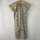 Size 6-12m (67): Hanna Andersson White/Multi Flowers Snap Romper