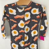 Size 18-24m: Old Navy Grey Bacon/Eggs 1pc Zip-Up PJS
