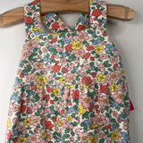 Size 18-24m: Baby Boden White/Multi Floral Overalls