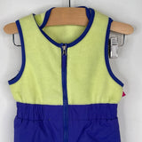 Size 18-24m: Columbia Green/Purple Fleece Upper Snow Bib