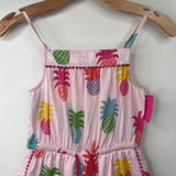 Size 7-8: Boden Pink/Multi Pineapples Tank Romper
