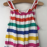 Size 5-6: Boden White/Multi Striped Tank Romper