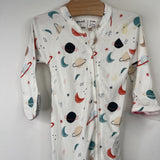 Size 3-6m: Goumi White Planets 1pc Footy PJs