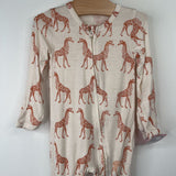 Size 3-6m: Kate Quinn Creme/Orange Giraffe 1pc Footy PJs