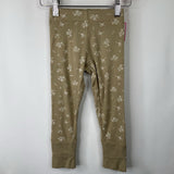 Size 2: Goumi Green/White Leaf Leggings