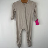 Size 0-3m: Kyte Grey 1pc Footy PJs