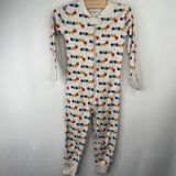 Size 3 (90): Hanna Andersson White/Rainbow Caterpillars 1pc PJs