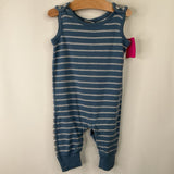 Size 3-6m (60): Hanna Andersson Blue Grey Striped Tank Romper