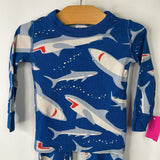 Size 2 (85): Hanna Andersson Blue Shark 2pc PJs