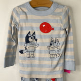 Size 2 (85): Hanna Andersson Blue Striped Bluey 2pc PJs-REDUCED