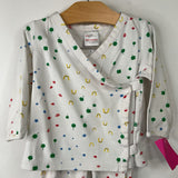 Size 12-18m (75): Hanna Andersson White Good Luck Symbols 2pc PJs