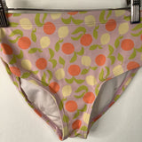Size 8 (130): Hanna Andersson Purple/Orange/Yellow Fruits 2pc Swimsuit