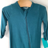 Size 0-3m: Kyte Teal 1pc Footy PJs