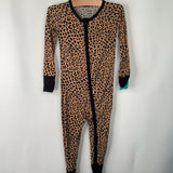 Size 2: Little Sleepies Brown/Black Cheetah Print 1pc PJs