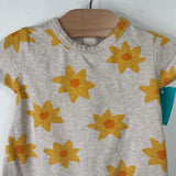 Size 6m: Tiny Cottons Creme Yellow Floral Shorty Romper