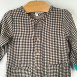 Size 3-6m: Quincy Mae Brown Grey Checkered Romper