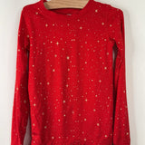 Size 8 (130): Hanna Andersson Red/Yellow Stars 2pc PJs
