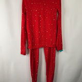 Size 8 (130): Hanna Andersson Red/Yellow Stars 2pc PJs