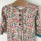 Size NB: Loulou White/Pink Floral 1pc Nighty PJs
