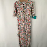 Size NB: Loulou White/Pink Floral 1pc Nighty PJs