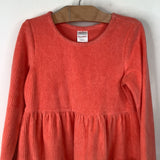 Size 6-7 (120): Hanna Andersson Pink Velour Long Sleeve Dress
