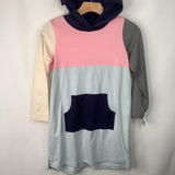 Size 8 (130): Hanna Andersson Multicolor Hooded Long Sleeve Dress