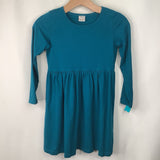 Size 8 (130): Hanna Andersson Teal Long Sleeve Dress