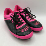 Size 1Y: Vizari Pink/Black Lace-Up Soccer Cleats