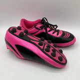 Size 1Y: Vizari Pink/Black Lace-Up Soccer Cleats
