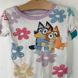 Size 4: Bluey White/Colorful Short Sleeve 2pc PJs