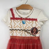 Size 6-7: Moana Red Tulle Short Sleeve Dress