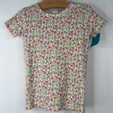 Size 7: Mini Boden White/Pink/Yellow Floral 2pc Shorty PJs