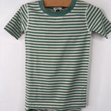 Size 4 (100): Hanna Andersson Green Striped 2pc PJs NEW w/ Tag