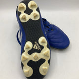 Size 3Y: Adidas Blue Lace-Up Soccer Cleats