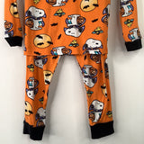 Size 4: Peanuts Orange Dracula Snoopy Halloween 2pc PJs