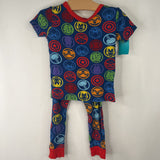Size 5: Marvel Blue/Multicolor Avengers 2pc Short Sleeve PJs