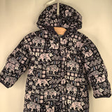 Size 18-24m: Columbia Blue Purple Animal Patterned Down Bunting