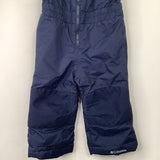 Size 2: Columbia Blue Fleece Upper Snow Bib