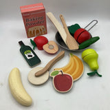Bag Of Assorted Wooden Pretend Play Food